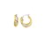 14k Two Tone Gold Triple Row Hoop Earrings