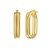 14K Yellow Gold Double Row Paperclip Hoop Earrings