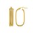 14K Yellow Gold Double Row Paperclip Hoop Earrings