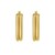 14K Yellow Gold Double Row Paperclip Hoop Earrings