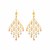 Textured Chandelier Earrings with Ball Drops in 14k Tri Color Gold