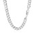 Classic Rhodium Plated Curb Chain in 925 Sterling Silver (7.90 mm)