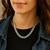 Classic Rhodium Plated Curb Chain in 925 Sterling Silver (7.90 mm)