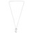 Sterling Silver Rhodium Plated Heart Toggle Necklace