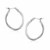 Twist Style Oval Hoop Earrings in Sterling Silver
