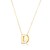 14K Yellow Gold Yours Truly Block Letter Initial D Necklace