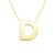 14K Yellow Gold Yours Truly Block Letter Initial D Necklace