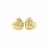 Diamond Cut Puffed Heart Earrings in 14k Yellow Gold