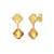 14K Yellow Gold Citrine Clover Gem Earrings