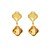 14K Yellow Gold Citrine Clover Gem Earrings