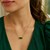 14K Yellow Gold Hexagon Malachite Pendant Necklace