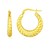 14K Yellow Gold Polished Twisted Cable Graduated Hoops