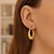 14K Yellow Gold Polished Twisted Cable Graduated Hoops