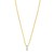 14K Yellow Gold Mini Diamond I Initial Pendant Necklace
