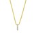 14K Yellow Gold Mini Diamond I Initial Pendant Necklace