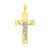 Crucifix Pendant with Figure in 14k Two-Tone Gold