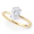 1 Carat Oval Lab Grown IGI G/VS1 Diamond Solitaire Ring in 10K Yellow Gold