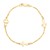 Symbolic Cross Bracelet in 14k Yellow Gold (6.35 mm)
