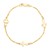 Symbolic Cross Bracelet in 14k Yellow Gold (6.35 mm)