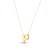 14K Yellow Gold Yours Truly Block Letter Initial P Necklace