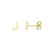14K Yellow Gold Yours Truly Initial J Stud Earrings