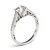 14k White Gold Cathedral Design Single Row Round Diamond Engagement Ring (1 1/4 cttw)