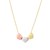 14K Tri Color Gold Triple Heart Necklace