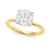 5 Carat Cushion Lab Grown IGI G/VS1 Diamond Solitaire Ring in 14K Yellow Gold