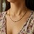 Diamond Cut Bead Links Pendant Chain in 14k Two Tone Gold (3.50 mm)