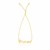 14k Yellow Gold FOREVER Adjustable Lariat Design Bracelet
