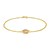 14K Tri Color Gold Trinity Chain Bracelet