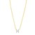 14K Yellow Gold Mini Diamond N Initial Pendant Necklace