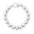 Rhodium Plated Sterling Silver Bold Bead Bracelet (10.00 mm)