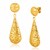 Freeform Weave Teardrop Earring in 14K Yellow Gold