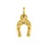 14K Yellow Gold Polished Puffy Ribbed Heart Charm Pendant