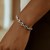 Sterling Silver Rhodium Plated Puffed Mariner Friendship Bracelet