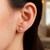 Faceted White Cubic Zirconia Stud Earrings in 14k White Gold(4mm)