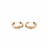 14k Tri Color Gold Three Toned Braided Hoop Earrings