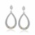 Diamond Accented Graduated Teardrop Popcorn Earrings in 18k Yellow Gold and Sterling Silver (.13cttw)
