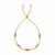 14k Tri-Gold Diamond Cut Oval Station Lariat Style Bracelet (1.00 mm)
