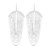 Sterling Silver Multi Strand Chain Drop Chandelier Earrings