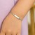 Figaro Link Classic Childrens ID Bracelet in 14k White Gold (3.30 mm)