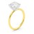 3 Carat Cushion Lab Grown IGI G/VS1 Diamond Solitaire Ring in 10K Yellow Gold