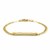 Polished Childrens ID Bracelet with Curb Link Chain in 14k Yellow Gold (3.30 mm)