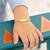 Polished Childrens ID Bracelet with Curb Link Chain in 14k Yellow Gold (3.30 mm)