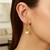 Hoop with Puffed Heart Charm Earrings in 14k Yellow Gold