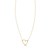 14K Yellow Gold Delicate Heart Necklace