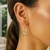 Fancy Polished Double Helix Dangling Earrings in 14k Two Tone Gold