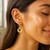 Open Circle Dangle Earrings in 14k Yellow Gold