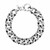 Sterling Silver Gunmetal Finish Cuban Link Bracelet with Dots (13.50 mm)